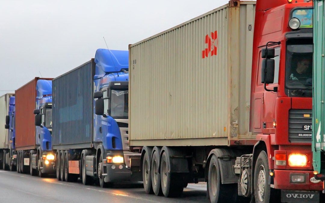 container lorry queue